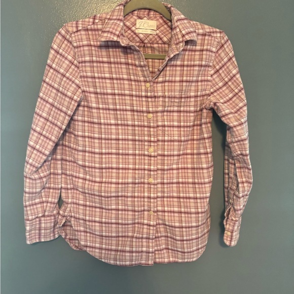 J. Crew Flannel Plaid Cotton Button Up - Picture 1 of 8